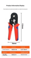 Pince à sertir pour bornes tubulaires HSC8 6-4/HSC8 6-6, kit de bornes, finition blanc brillant, mâchoires en acier à haute teneur en carbone de qualité allemande