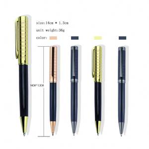 Bolígrafo de Metal Personalizado con Grabado Loge Gun Black Rose Gold Copper para Oficina y Negocios - Product Image 1