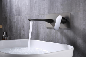 Grifo de Lavabo Moderno de Latón para Baño, Montado en la Pared, con Acabado Cromado, Grifería Sanitaria para Lavamanos - Product Image 2