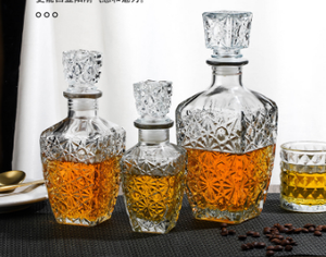 Carafe à vin en cristal transparent carrée personnalisée de 920 ml, bouteille en verre de 32 oz, ensemble de carafe à liqueur, spiritueux, <span class=keywords><strong>whisky</strong></span> - Product Image 4