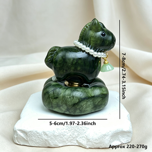 Figurine d'animal mignonne en <span class=keywords><strong>pierre</strong></span> de cristal naturelle sculptée, poney rotatif, best-seller en gros, pour la décoration intérieure et les cadeaux de fêtes - Product Image 3