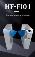 HFSecurity porta di controllo di accesso biometrico riconoscimento facciale ad alta velocità wing gate F101 per palestre con Software di gestione