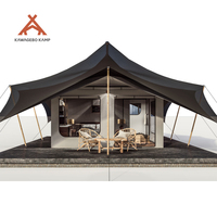 Tente de camping de luxe Kawagebo Kamp pour 1 à 2 personnes, en toile imperméable PVDF, safari glamping, avec salle de bain, pour les stations balnéaires et les hôtels en plein air
