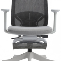 Chaise de bureau pivotante réglable en hauteur avec appui-tête réglable + dossier en maille respirante + cadre en acier + roulettes