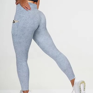 Leggings de Yoga con Camuflaje y Logotipo Personalizado para Mujer, Cintura en V, Efecto Push-Up, Transpirables, Elásticos en 4 Direcciones, Resistentes al Agachamiento, Pantalones de Gimnasio OEM - Product Image 6