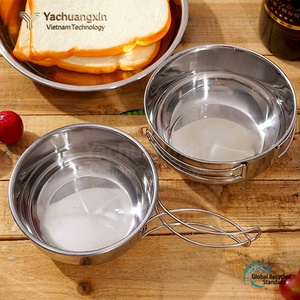 Stainless Steel Sauce Pans Set <b>Mirror</b> Polished Minimalist Design for Cooking on Gas and Induction Cookers - Product Image 2