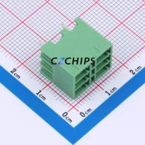 DB2EVHB-3.5-2*3P-GN Plug-in Terminal Block Through hole,P=3.5mm Connector Board-to-Board / Socket - Closed 2x3P 3.5mm Green - Product Image 1