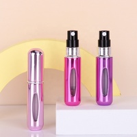 Flacon de parfum vide en aluminium de 5 ml, format voyage, facile à remplir, avec tête de pulvérisation à pompe – Vente chaude