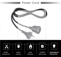 Enchufe de extensión AU de 3 pines 1 a 1 aprobado por SAA 10A 250V-Cable de punto de alimentación de salida única 1.0mm ² con obturador para uso en el hogar y la Oficina