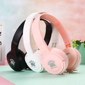 Cat's Claw children's headset subwoofer <b>wire</b> <b>control</b> with microphone retractable mobile phone computer headset - Product Image 3