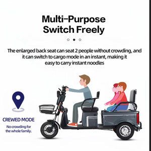 Triciclo Eléctrico de Carga para Fábrica, Bicicleta Eléctrica para Transporte de Pasajeros, Motocicleta Eléctrica de <span class=keywords><strong>3</strong></span> <span class=keywords><strong>Ruedas</strong></span> - Product Image 6