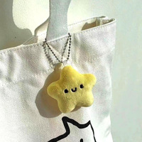 Breloque en peluche étoile à faire couiner personnalisée, adorable petite poupée étoile en peluche, accessoire de sac à dos, porte-clés en peluche doux, cadeau pour filles