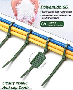 Cravate de décoration pour arbre de Noël 12 + 10 + 8 + 4 pouces Heavy Duty PA66 <span class=keywords><strong>Cable</strong></span> Zip Ties Self-locking Wire Plastic Nylon <span class=keywords><strong>Cable</strong></span> Ties - Product Image 2