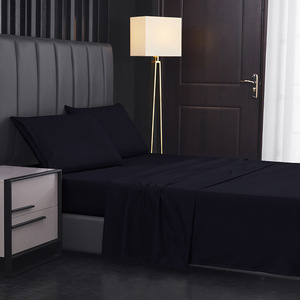 Wholesale Hospital Hotel Home Custom Logo Plain Soft Microfiber Polyester Quick <strong>Dry</strong> US Size Queen Bed <strong>Sheet</strong> Fitted <strong>Sheet</strong> Set - Product Image 3