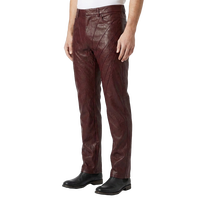 XUCHANG OEM, logo personnalisé, fabricant de haute qualité, streetwear, jeans en denim ciré effet cuir 100% coton, pour hommes