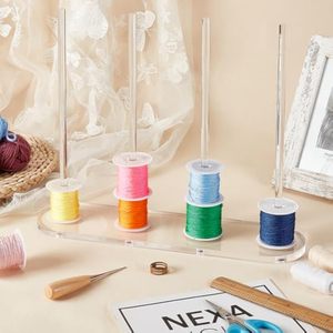 Organisateur de ruban acrylique personnalisé transparent en gros d'usine avec support de fil à 4 bobines - Product Image 5