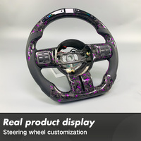 Volante de Fibra de Carbono Personalizado con Base Plana para Jeep Wrangler Jk jl Srt8 Wk1 Wk2 Grand Cherokee Kl Accesorios 2014 2015 2017