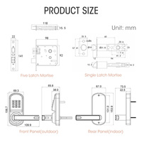 Eletronic Digital Fechadura Zwave Serrure de porte Télécommande par Smart Phone APP Mot de passe Serrure de porte intelligente