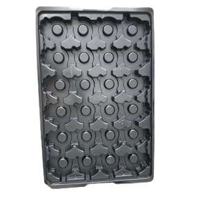 Plateau de formage sous vide ESD empilable en PP ABS durable, personnalisé en usine, pour le stockage de composants de circuits imprimés, l'emballage de pièces OEM - Product Image 2