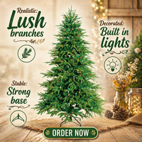 Arbre de Noël artificiel classique en PVC pour l'extérieur, décoration de maison, fournisseur d'arbres de Noël en peluche