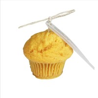 Bougie parfumée en cire de soja faite à la main, design gâteau muffin cerise, fausse décoration de dessert, accessoire de photographie, joli ornement pour la maison