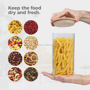 <span class=keywords><strong>Barattolo</strong></span> in Vetro Trasparente con Coperchio Ermetico, Contenitore per Dispensa, per Zucchero, Farina, Cereali, Pasta, Snack, Chicchi di Caffè - Product Image 4