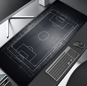 Tapis de souris à motif de plan de terrain de football, accessoire pour claviers de jeu, tapis de bureau pour joueurs sur ordinateur. 60x35cm - Product Image 4