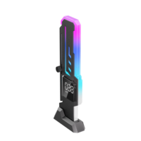 Support de carte graphique vertical le plus récent, lumière ARGB, support de carte graphique numérique réglable coloré pour PC