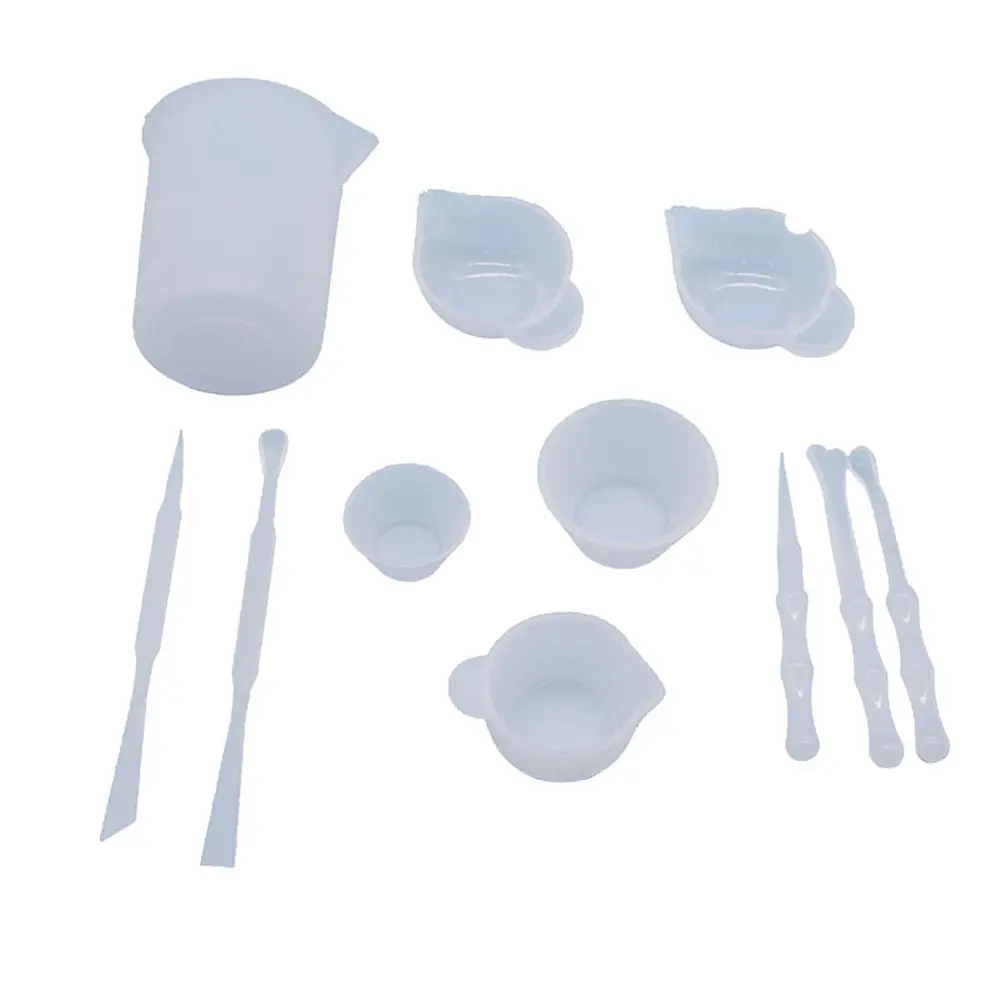 Osbang Fabrikant Pure Siliconen Ivoor Gereedschap Combo Kit Voor Diy Handgemaakte Craft Siliconen Cup Lepel Maatbeker Voor Epoxyhars