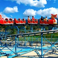 Manège Dragon Roller Coaster : Mini-train pour enfants avec dragon coulissant, pour parc d'attractions