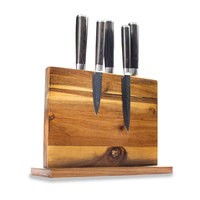 Ensemble de couteaux de chef en acier damas forgé à la main de haute qualité avec étui en cuir, manches en bois ambidextres, 5 pièces pour cuisines modernes