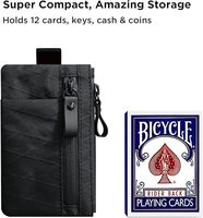 Dompet Minimalis dengan Resleting, Kantong Zip Pouch Pro, Slot Multi-Alat, dan Tempat Kartu Identitas dengan Pelindung RFID