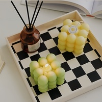Premium Duftkerzen mit Pastellfarben Großes Blasenförmiges Design Klare Box Neuartige Kerzen für Wohnzimmerdekoration