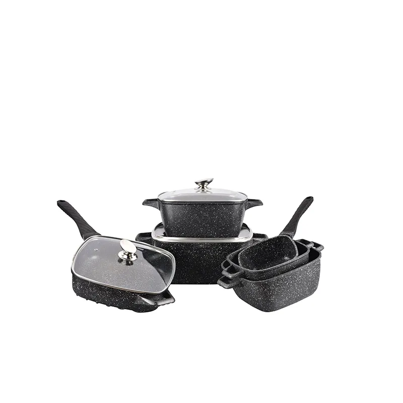 Good Selling Ceramic Cooking Pots Sets Non-stick Die Cast Aluminum Cookware Sets