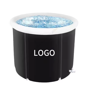 Bain de glace portable en nylon et PVC à 5 couches avec logo personnalisé pour la récupération sportive masculine, la thérapie par le froid et les activités extérieures, avec couvercle. - Product Image 1