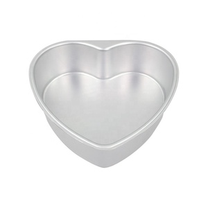 Ustensiles de cuisson commerciaux prix bon marché <span class=keywords><strong>moule</strong></span> à gâteau en forme de coeur à fond fixe en vrac en aluminium anodisé - Product Image 4