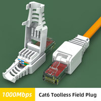 Conectores RJ45 CAT6 sin Herramientas ZOERAX, Conectores de Terminación Ethernet para Cables de 23AWG a 26AWG, Instalación sin Herramientas