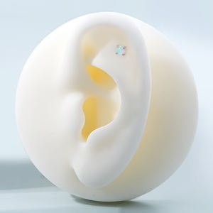 Toposh Classic Parel Oorbellen Zilver Bezel Setting <span class=keywords><strong>Labret</strong></span> Met Interne Draad Zirkoon Lichaam Sieraden Voor Kraakbeen Lip <span class=keywords><strong>Piercing</strong></span> - Product Image 5