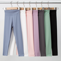 Vêtements de sport pour enfants personnalisés, extensibles, doux, respirants, slim, leggings de sport en nylon, pantalons de yoga pour enfants, leggings de yoga pour filles