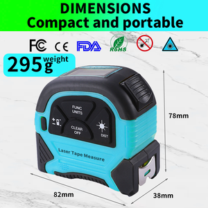 Regla Láser Portátil para Construcción - Almacenamiento <span class=keywords><strong>de</strong></span> Datos 50 Conjuntos, Transmisión <span class=keywords><strong>de</strong></span> Voz, Cálculo Automático <span class=keywords><strong>de</strong></span> Área/Volumen - Product Image 2