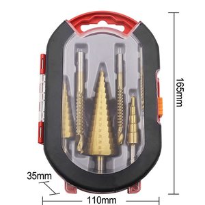 4-12mm 4-20mm 4-32mm HSS xoắn ốc rãnh trung tâm khoan bit Titan lớp phủ bước khoan bit Xoắn cưa bước khoan bit Bộ - Product Image 6