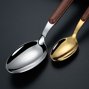 Anti-gỗ xử lý nhựa bánh sandwich thép không gỉ bạc vàng thiết lập dao kéo - Product Image 5