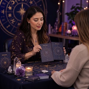 Cartas de Astrología con Diagrama de Nacimiento, Impresión Personalizada, Mazo de Cartas Oraculares con Diseño de Rueda del Zodíaco Cósmico, Venta al Por Mayor de Fábrica OEM - Product Image 2