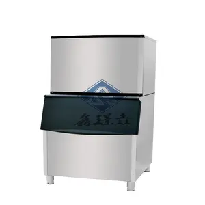 Machine à glace cubique de haute qualité 200kg/jour Machine à glaçons en acier inoxydable pour la restauration d'hôtels
