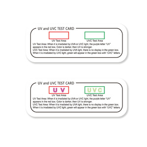 <span class=keywords><strong>Carte</strong></span> de test de stérilisation aux ultraviolets Uvc-uva Boîte de désinfection Armoire de désinfection Papier de test UVC <span class=keywords><strong>Carte</strong></span> de test de tube de lampe UV - Product Image 2