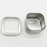 Boîte de rangement en métal avec fenêtre carrée de qualité alimentaire, impression de logo brillant personnalisée, boîte à thé pour sucre, bonbons, chocolat, boîte cadeau