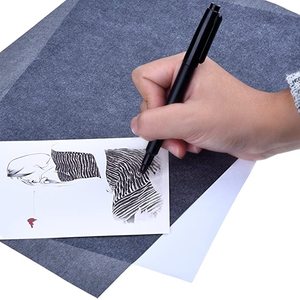 מכירה לוהטת A4 גודל 100 גיליונות פחמן איתור העברת גרפיט נייר באיכות גבוהה פחמן נייר - Product Image 4