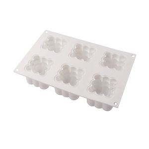 6-Cavity <b>Silicone</b> Mousse Cake Mold Ball Shape For DIY Dessert <b>Baking</b> And Candle Making 23.8x15.2x5.2 Cm Dishwasher Safe - Product Image 3