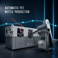 Machine de soufflage par étirage automatique à 4 cavités pour bouteilles d'eau et de boissons en PET, machine servo haute efficacité et stable
