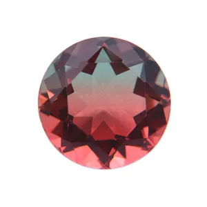 Wholesale Price Round Shape Mix Color 8mm Tourmaline Gemstone Custom Fusion Stone